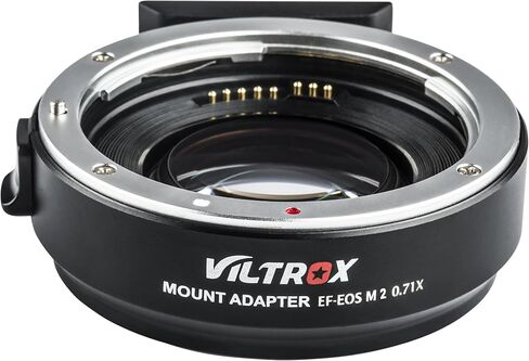 Viltrox EF-EOS M2 Speed ​​Booster 0.71x Auto Focus Lens Adapter متوافق مع عدسة Canon EF إلى Canon EOS Mount Camera EOS-M M200 M5 M50 M100 in Kuwait