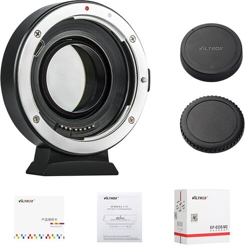 Viltrox EF-EOS M2 Speed ​​Booster 0.71x Auto Focus Lens Adapter متوافق مع عدسة Canon EF إلى Canon EOS Mount Camera EOS-M M200 M5 M50 M100 in Kuwait