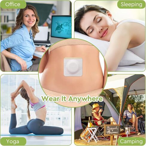 10pcs التفاف حزمة زيت الخروع ، حزمة زيت الخروع يمكن التخلص منها لزر البطن ، وسادة القطن العضوية لذيذ ، والامتصاص للغاية ، لا تسرب ، لا غسل ، محمول (أبيض) in Kuwait