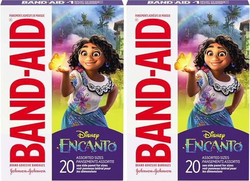 Band-Aid Brand Adhesive Bandages for Minor Cuts and Scrapes, Featuring Disney Frozen Characters, Assorted Sizes, 20 Count (Pack of 6) in Kuwait