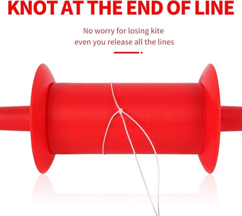 Simxkai Kite Spool، Kite Reel Winder، مقبض سلسلة طائرة ورقية، خط طائرة ورقية ملتوي بطول 600 قدم لكل مقبض سلسلة، عبوة من قطعتين (أحمر وأزرق) in Kuwait