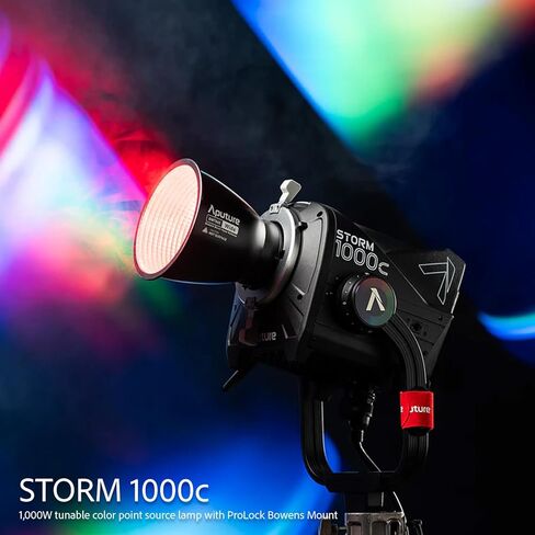 Aputure Storm 1000c نقطة مصلحة مع حزمة عاكس عاكس (أسود) واسعة مع بوينز مقاس 12 بوصة Mount Black Fresnel ، مجموعة عاكس 1200x ، وأبواب Barn CF12 (4 عناصر) in Kuwait