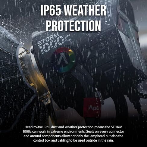 Aputure Storm 1000c نقطة مصلحة مع حزمة عاكس عاكس (أسود) واسعة مع بوينز مقاس 12 بوصة Mount Black Fresnel ، مجموعة عاكس 1200x ، وأبواب Barn CF12 (4 عناصر) in Kuwait