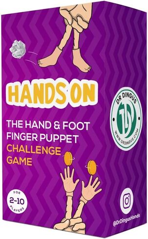 DR DINGUS Finger Hand & Feet Puppets - 4 Hands, 4 Feet, 4 Handles - Premium Rubber Little Tiny Finger Hands – Fun and Realistic Design – Ideal Gag Present in Kuwait
