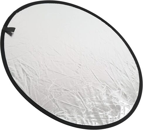 aqxreight Silver White 2 In1 Reflector Portable Round Photography Light Reflector for Live Lighting 110cm 43 3in Good Photography and Silver and White ReflectorPhotography Ref (80cm) in Saudi Arabia