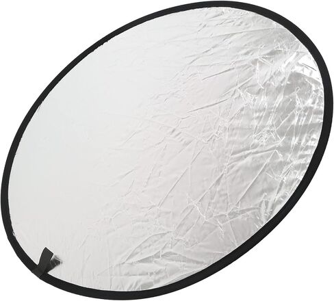 aqxreight Silver White 2 In1 Reflector Portable Round Photography Light Reflector for Live Lighting 110cm 43 3in Good Photography and Silver and White ReflectorPhotography Ref (80cm) in Saudi Arabia