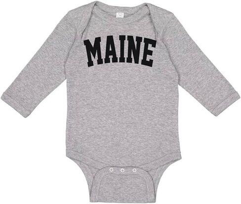 Taty Kids Maine College Style Long Sleeve Baby Infant Bodysuit in Saudi Arabia