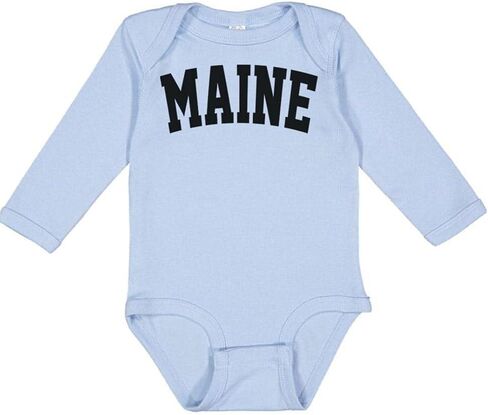 Taty Kids Maine College Style Long Sleeve Baby Infant Bodysuit in Saudi Arabia