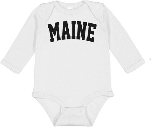 Taty Kids Maine College Style Long Sleeve Baby Infant Bodysuit in Saudi Arabia