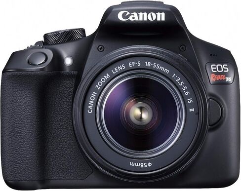 مجموعة كاميرا Canon EOS Rebel T6 Digital SLR مع EF-S 18-55 مم f/3.5-5.6 هي العدسة II (أسود) in Saudi Arabia
