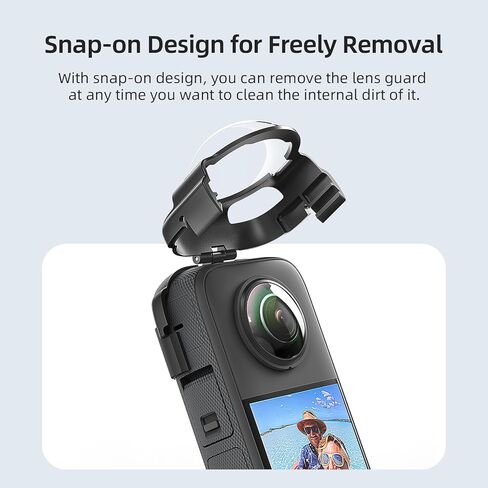 Amagisn Insta 360 X3 Glass Late Guard Lens Guard Cover Cover Cover Cover Cover Positical Glass Lens Assories لكاميرا X3 Action مع غطاء العدسة وحالة السيليكون in Kuwait