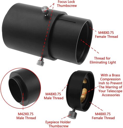 Astromania Canon EOS T -Ring Adapter - حزمة مع - 2 "محول كاميرا عالمي متغير in Saudi Arabia