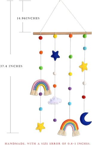 قوس قوس قزح على الطراز الشمالي الزخرفة المعلقة ، الأطفال أطفال ديكور منزل للبالغين ، زخرفة منزلية حديثة على الطراز الحديث ، in Kuwait