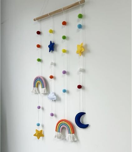 قوس قوس قزح على الطراز الشمالي الزخرفة المعلقة ، الأطفال أطفال ديكور منزل للبالغين ، زخرفة منزلية حديثة على الطراز الحديث ، in Kuwait