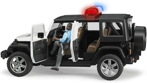 برودر سيارة شرطة جيب رانجلر انليميتد مع رجل شرطي، اسود/ابيض in Kuwait