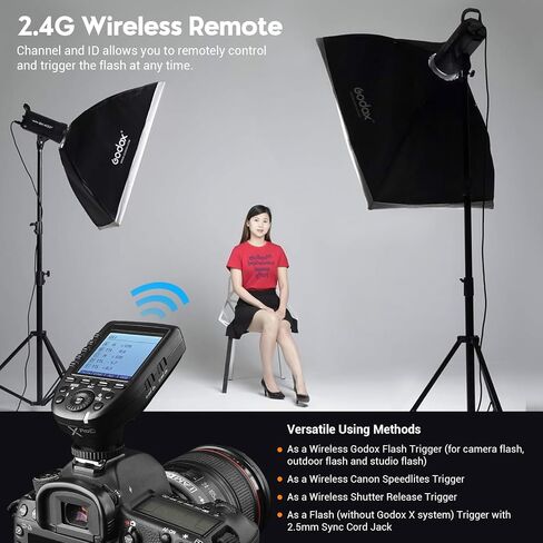 Godox Ad600 Pro II Ad600Pro II Flash Strobe Outdoor Flash ، 2.4G TTL Studio Flash HSS 1/8000S ، 40W Light Bi-Color Model Light ، بطارية ليثيوم ، مع Godox XPRO-C TTL Wireless Flash Trigger لكاميرا Canon Camera in Saudi Arabia