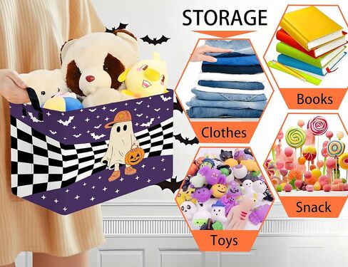 Large Dog Toy Basket Storage Bin Organizer With Handles Collapsible Puppy Gift Box for Kids Toy, Clothing, Blankets (Paw) in Saudi Arabia