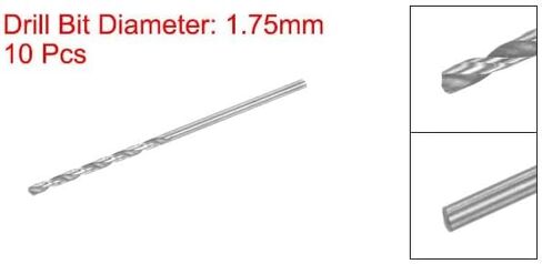 #US 10 Pcs 1.75mm High Speed Steel Drill Bits, Fully Ground 52mm Length Drill Bit in Saudi Arabia