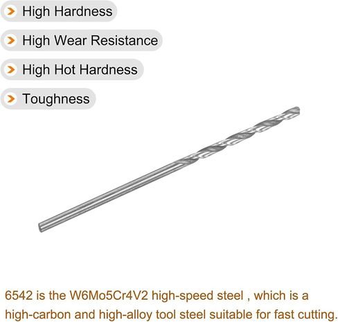 #US 10 Pcs 1.75mm High Speed Steel Drill Bits, Fully Ground 52mm Length Drill Bit in Saudi Arabia