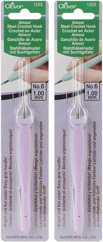 Clover 1045/G Purple Amour Crochet Hook, Size G, 4.0mm in Saudi Arabia