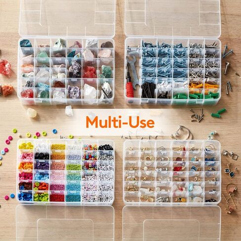 Lifewit Photo Storage Box 5 × 7 حالة صور ، 9 حارس صور داخلي ، صناديق صور واضحة ، Lifewit 3 Pack 36 شبكات واضحة من المنظم البلاستيكي القابل للتكديس حاوية مربع تخزين in Saudi Arabia