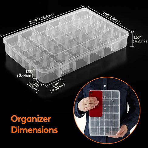 Lifewit Photo Storage Box 5 × 7 حالة صور ، 9 حارس صور داخلي ، صناديق صور واضحة ، Lifewit 3 Pack 36 شبكات واضحة من المنظم البلاستيكي القابل للتكديس حاوية مربع تخزين in Saudi Arabia