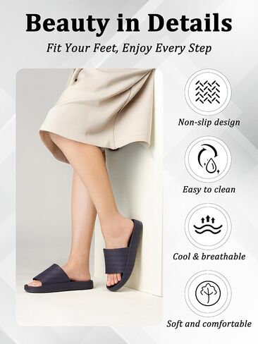 Cloud Slides for Women and Men Pillow Slippers House Slides Shower Sandals | Thick Sole | Ultra Soft | Indoor & Outdoor in Saudi Arabia
