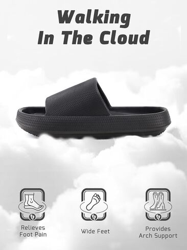 Cloud Slides for Women and Men Pillow Slippers House Slides Shower Sandals | Thick Sole | Ultra Soft | Indoor & Outdoor in Saudi Arabia