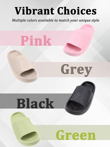 Cloud Slides for Women and Men Pillow Slippers House Slides Shower Sandals | Thick Sole | Ultra Soft | Indoor & Outdoor in Saudi Arabia