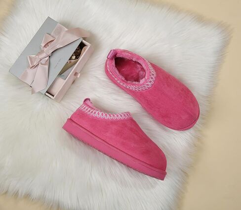 Smajong Women's Slippers Mens Platform Mini Boots Fuzzy House Clipper Fur Freece Winter Home Shoes Idvans and Outdoor in Kuwait