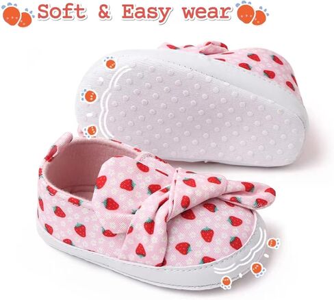 Baby Girls Shoes Infant Shoes, 1 Year Old Birthday Walking Shoe for 0-12 Months, Easy Wear Non Slip Lightweight Baby Indoor Outdoor Sneakers in Saudi Arabia