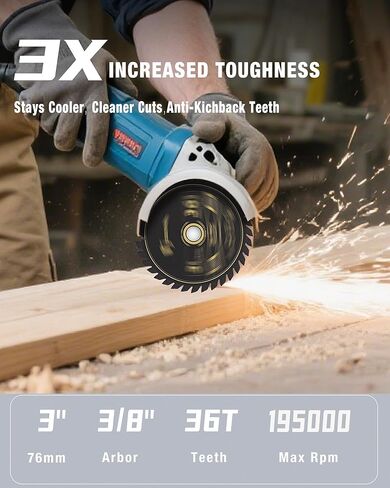 3 Inch 36T Carbide Circular Saw Blades, 3/8-inch Arbor, Cutting Off Tool Plastic Wood. Compatible with Bosch, Ridgid, Ryobi, Milwaukee, DeWalt, Worx (3-Pack) in Saudi Arabia