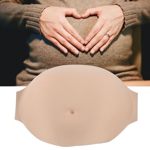 Dioche Fake Pregnant Belly, Sponge Belly Costume Memory Foam Artificial Belly Bump for Parties, Stages, Performances (3-4 Months) in Kuwait
