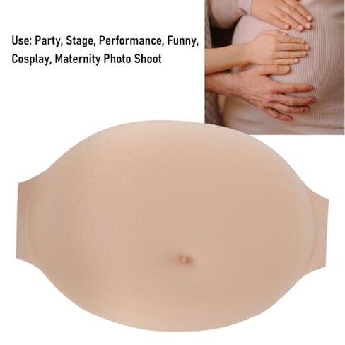 Dioche Fake Pregnant Belly, Sponge Belly Costume Memory Foam Artificial Belly Bump for Parties, Stages, Performances (3-4 Months) in Kuwait