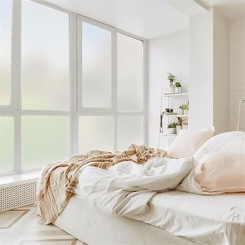 فيلم Window Film Privacy Film ، خصوصية ملصق النافذة ذاتية النافذة ، فنية غامضة للأشعة فوق البنفسجية لفيلم النافذة الزجاجية للحمام الزجاجي (60x200 سم) in Kuwait