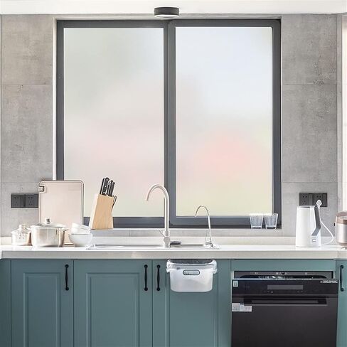 فيلم Window Film Privacy Film ، خصوصية ملصق النافذة ذاتية النافذة ، فنية غامضة للأشعة فوق البنفسجية لفيلم النافذة الزجاجية للحمام الزجاجي (60x200 سم) in Kuwait