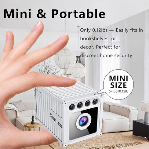 Mini Hidden Camera 1080P WiFi Spy Cam – Portable Wireless Nanny Cam with Night Vision, Motion Detection, APP Remote View, Loop Recording, Supports 128GB SD, Indoor Home Security, White in Saudi Arabia