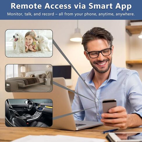 Mini Hidden Camera 1080P WiFi Spy Cam – Portable Wireless Nanny Cam with Night Vision, Motion Detection, APP Remote View, Loop Recording, Supports 128GB SD, Indoor Home Security, White in Saudi Arabia