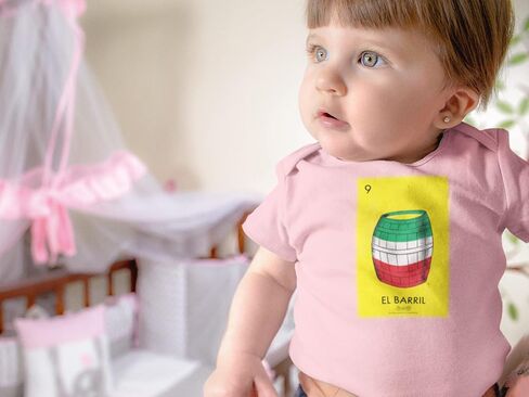 Pop Threads El Barril Barrel Loteria Card Mexican Latina Graphic Shirt Bodysuit Toddler Light Blue 12M in Saudi Arabia