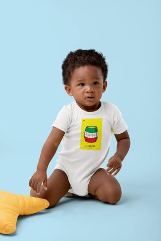 Pop Threads El Barril Barrel Loteria Card Mexican Latina Graphic Shirt Bodysuit Toddler Light Blue 12M in Saudi Arabia