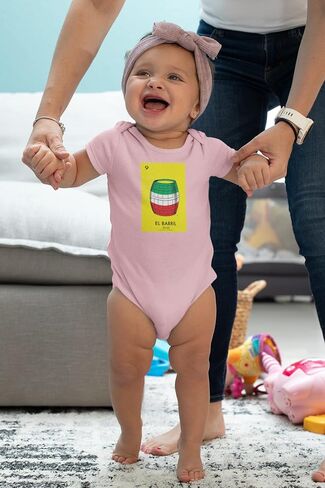 Pop Threads El Barril Barrel Loteria Card Mexican Latina Graphic Shirt Bodysuit Toddler Light Blue 12M in Saudi Arabia