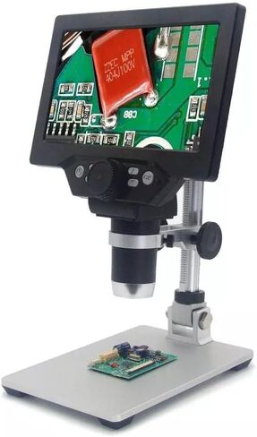 G1200 المجهر الرقمي 12 ميجابكسل 7 بوصة شاشة ملونة كبيرة كبيرة شاشة LCD قاعدة كبيرة 1-1200x تضخيم مستمر in Saudi Arabia