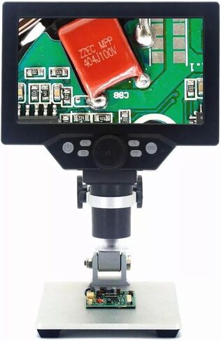 G1200 المجهر الرقمي 12 ميجابكسل 7 بوصة شاشة ملونة كبيرة كبيرة شاشة LCD قاعدة كبيرة 1-1200x تضخيم مستمر in Saudi Arabia