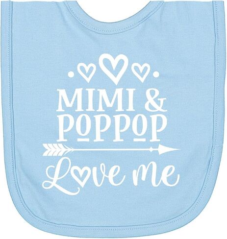 inktastic Mimi and PopPop Love Me Outfit Newborn Bib in Saudi Arabia