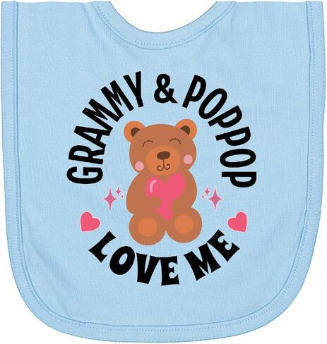 inktastic Grammy and PopPop Love Me Bear Newborn Bib in Saudi Arabia