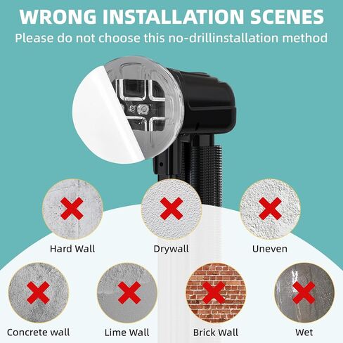 No Drill Retractable Baby Gates Parts, Large Size No Drilling Accessory for 120" 150" and 200" Miumoon Retractable Gate (Gray, Large) in Kuwait
