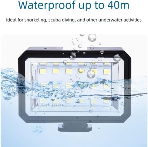 LED MINI LED LED LIGHT LIGHTING- ، مصباح ملء LED مقاوم للماء لـ Insta360 X5 مثالي للغوص والتصوير المائي in Kuwait