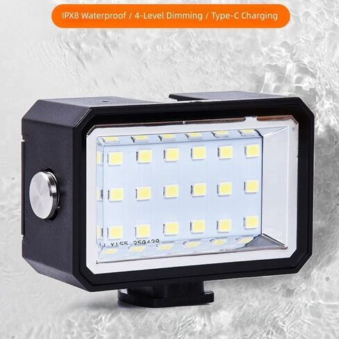 LED MINI LED LED LIGHT LIGHTING- ، مصباح ملء LED مقاوم للماء لـ Insta360 X5 مثالي للغوص والتصوير المائي in Kuwait