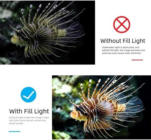 LED MINI LED LED LIGHT LIGHTING- ، مصباح ملء LED مقاوم للماء لـ Insta360 X5 مثالي للغوص والتصوير المائي in Kuwait