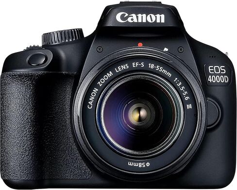 Canon EOS Rebel 4000D / T100 DSLR Camera with EF-S 18-55mm Lens + 2pc 64GB Memory Cards + Flash + Photo and Video Software & More (Renewed) in Saudi Arabia